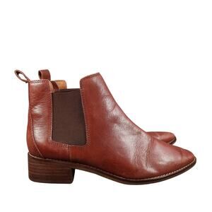 Lucky Brand Shoes Womens 7.5 Lufti Chelsea Ankle Boots Leather Pull On Booties